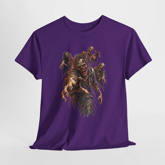 Zombie Horde Graphic Tee — Scary Undead Halloween T-Shirt
