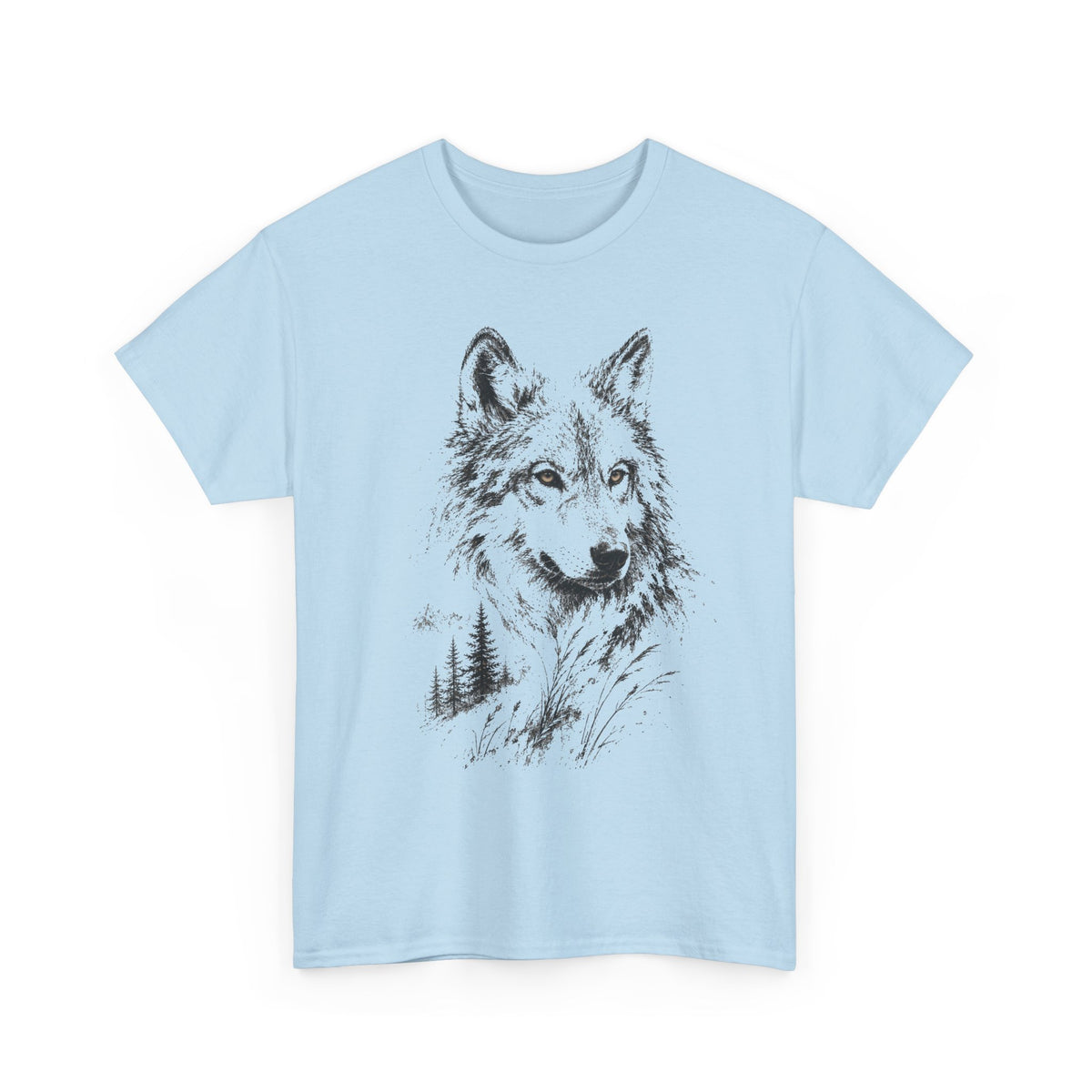 Spirit of the Wolf Sketch T-Shirt |  Forest Wolf Graphic Tee