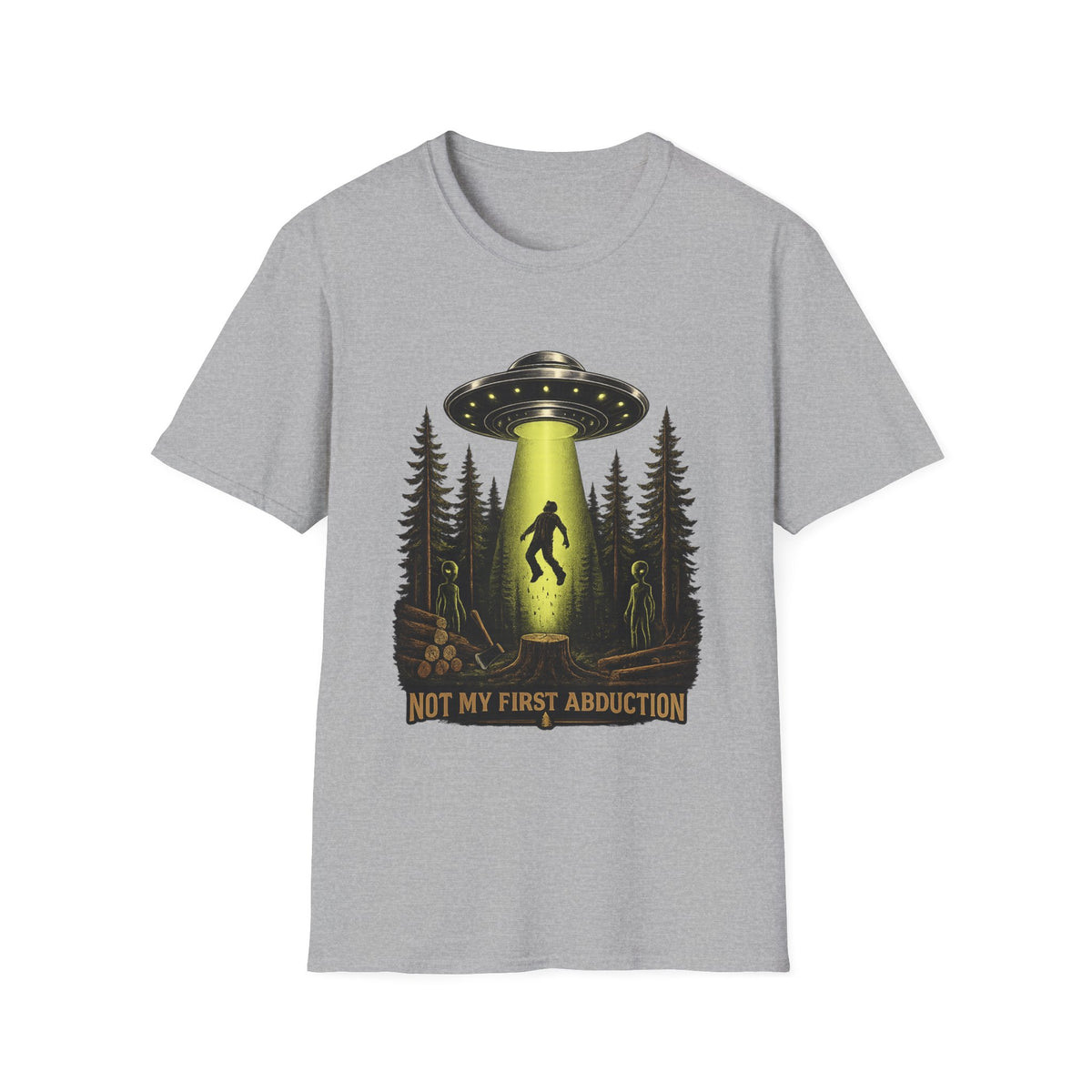 Alien Abduction T-Shirt — “Not My First Abduction” UFO Graphic Tee