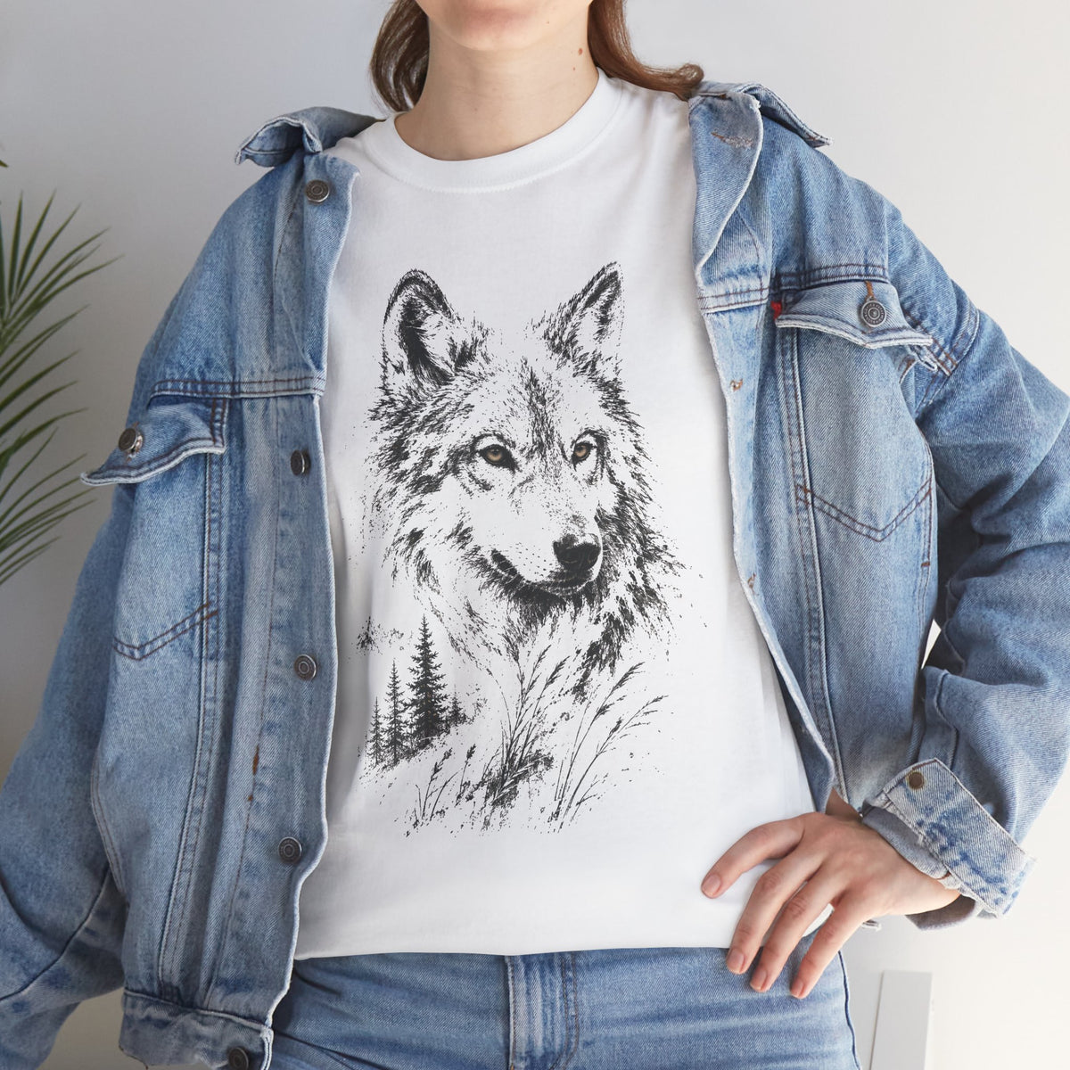 Spirit of the Wolf Sketch T-Shirt |  Forest Wolf Graphic Tee