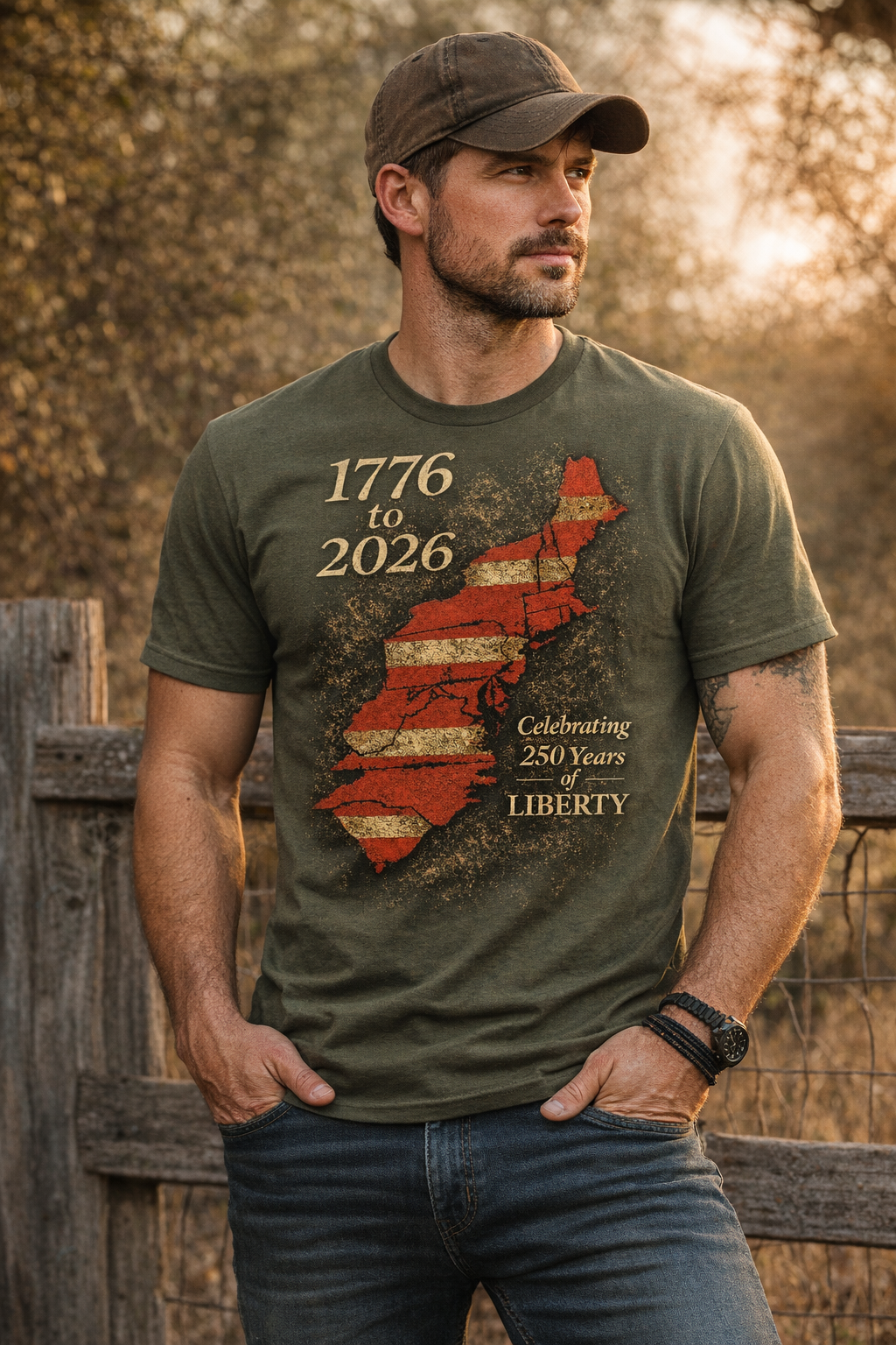 250 Years of Liberty Shirt | 1776 to 2026 Patriotic T | Vintage American Flag Tee | USA Independence Day Shirt | Men's Gift