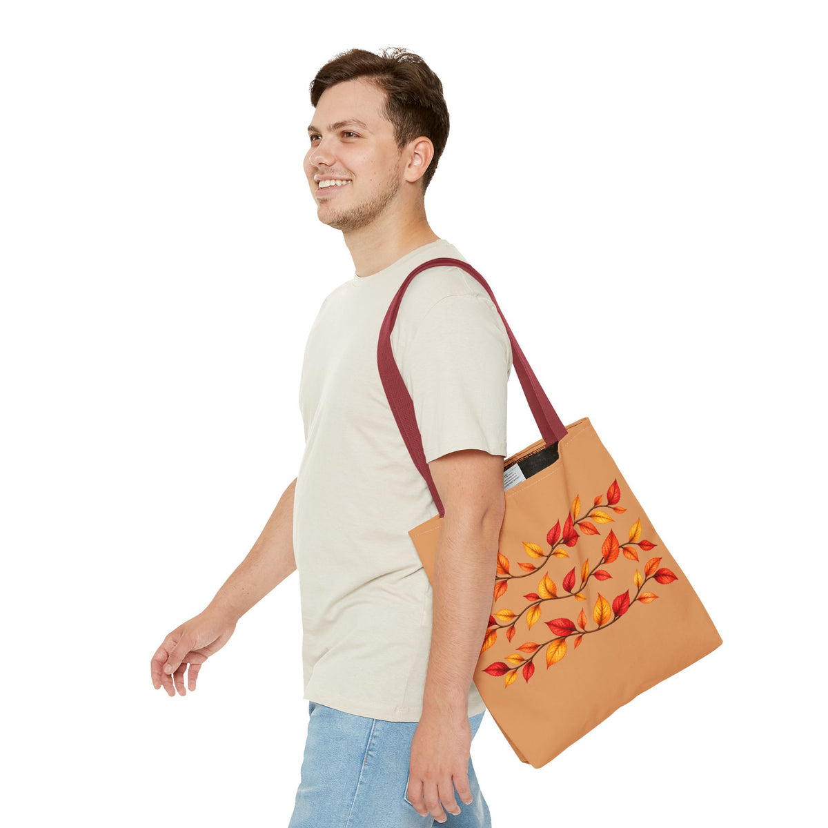 Autumn Leaves Tote Bag — Fall Leaf Pattern Tote