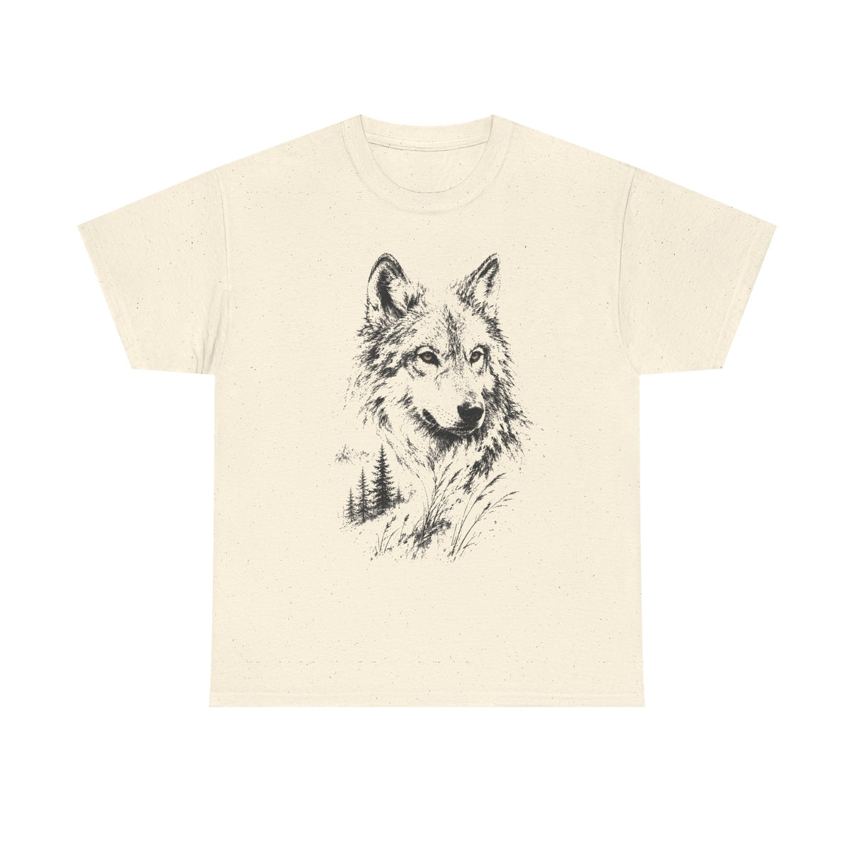 Spirit of the Wolf Sketch T-Shirt |  Forest Wolf Graphic Tee