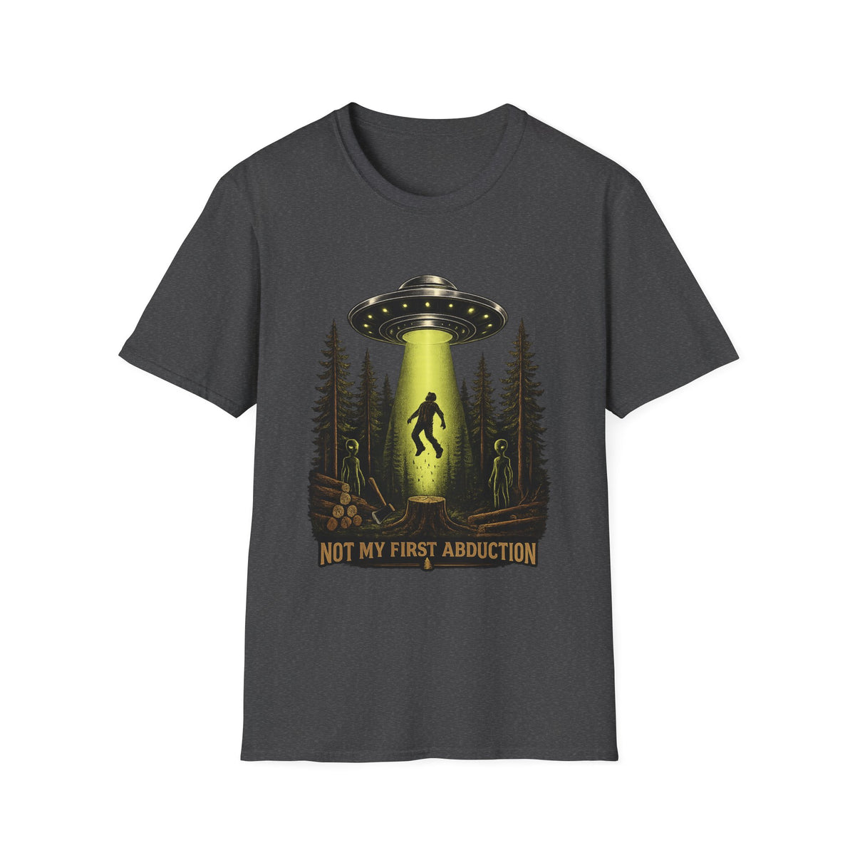 Alien Abduction T-Shirt — “Not My First Abduction” UFO Graphic Tee
