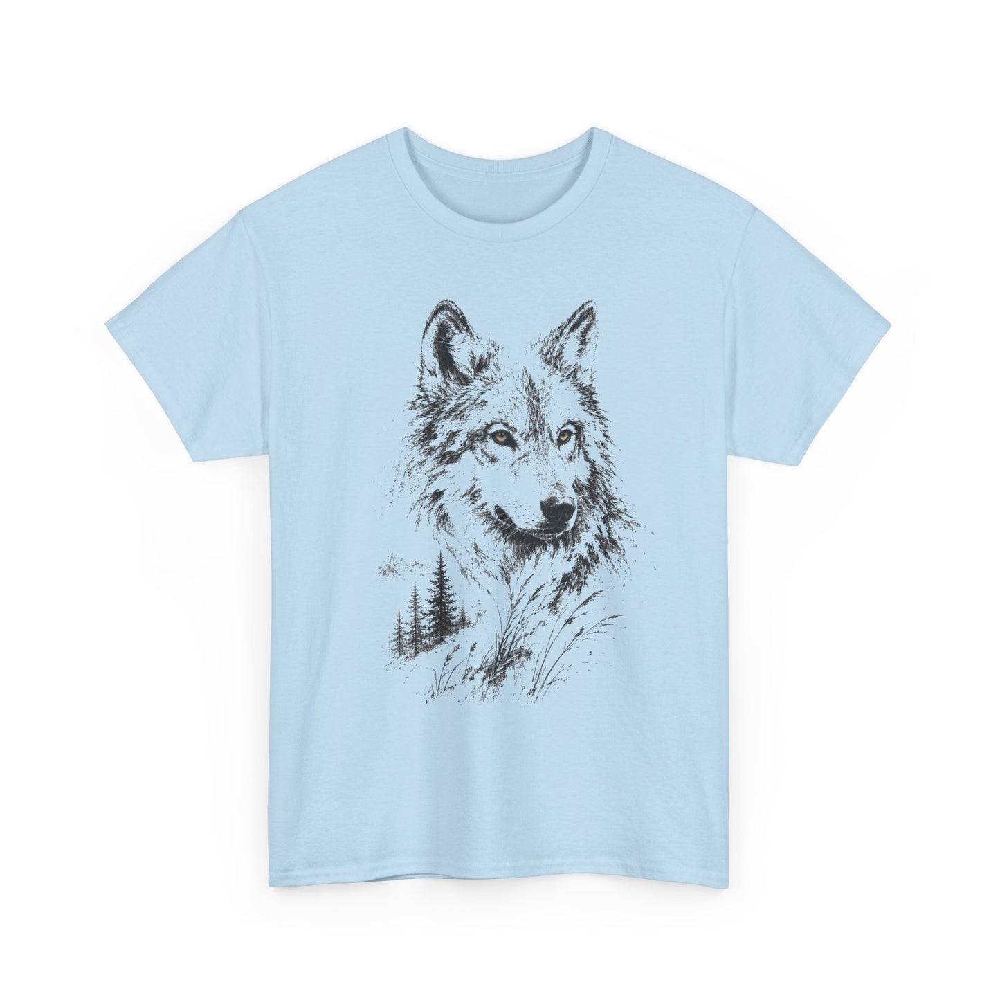 Spirit of the Wolf Sketch T-Shirt |  Forest Wolf Graphic Tee