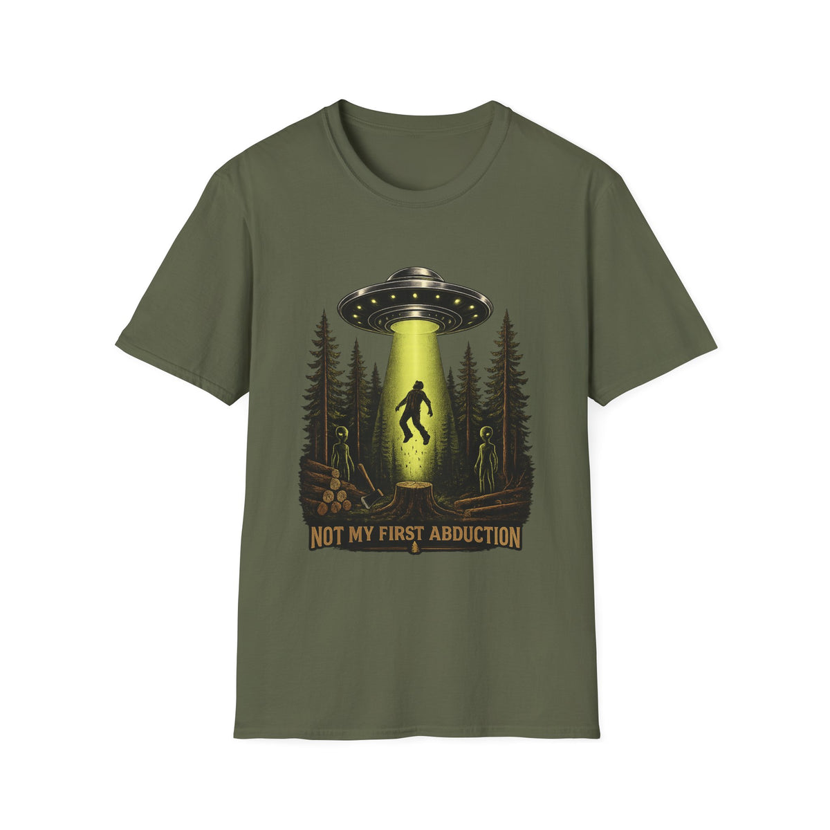 Alien Abduction T-Shirt — “Not My First Abduction” UFO Graphic Tee